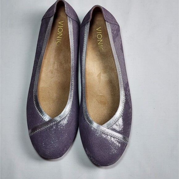 Vionic Pewter Carrol Flats Snake Print Casual Corporate Business Shoes Size 8.5 - Picture 3 of 6